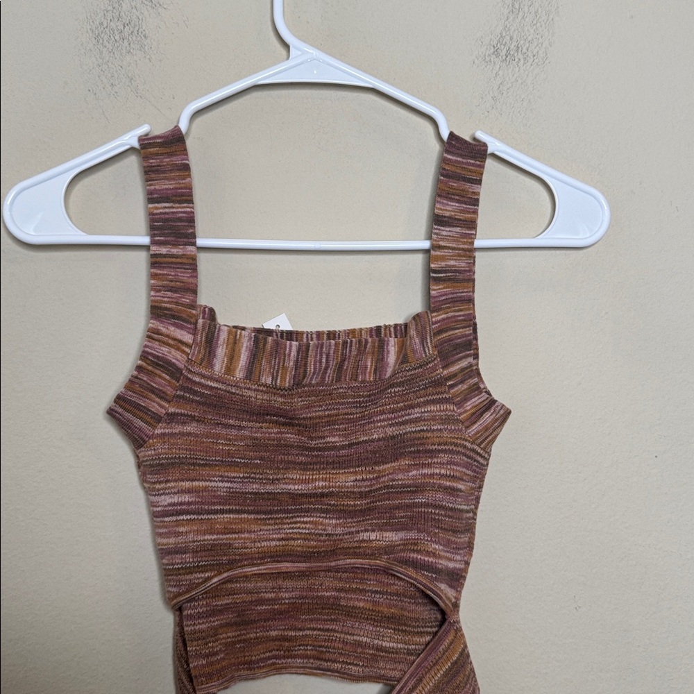 Madewell Space Dyed Tie Back Crop Sweater Tank - Picture 11 of 13